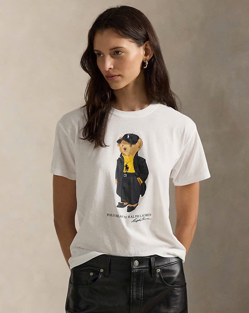 Áo thun cotton jersey Polo Bear
