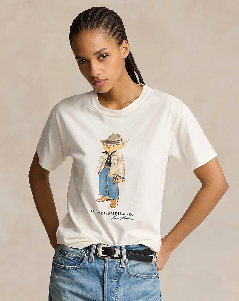 Áo thun cotton jersey Polo Bear
