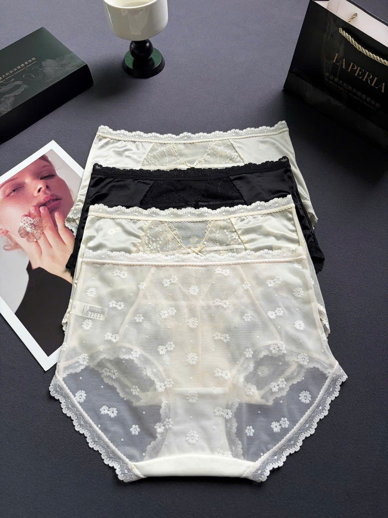 Set quần chip LAPERLA ren hộp 4c Freesize