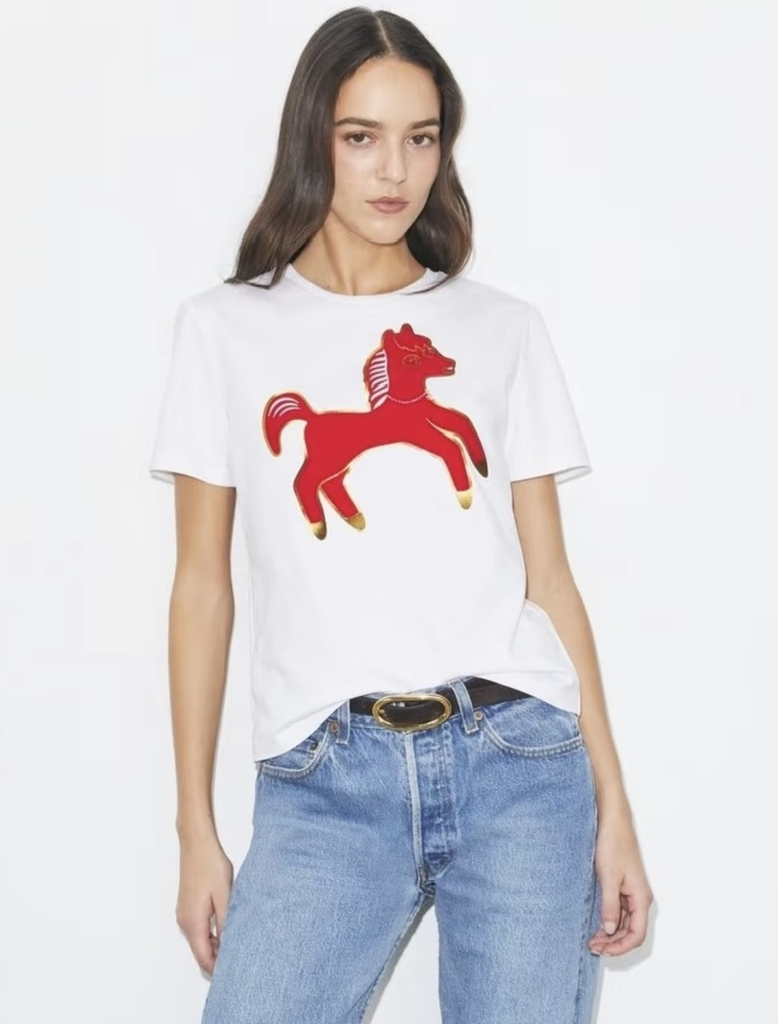 Áo thun cotton Pony