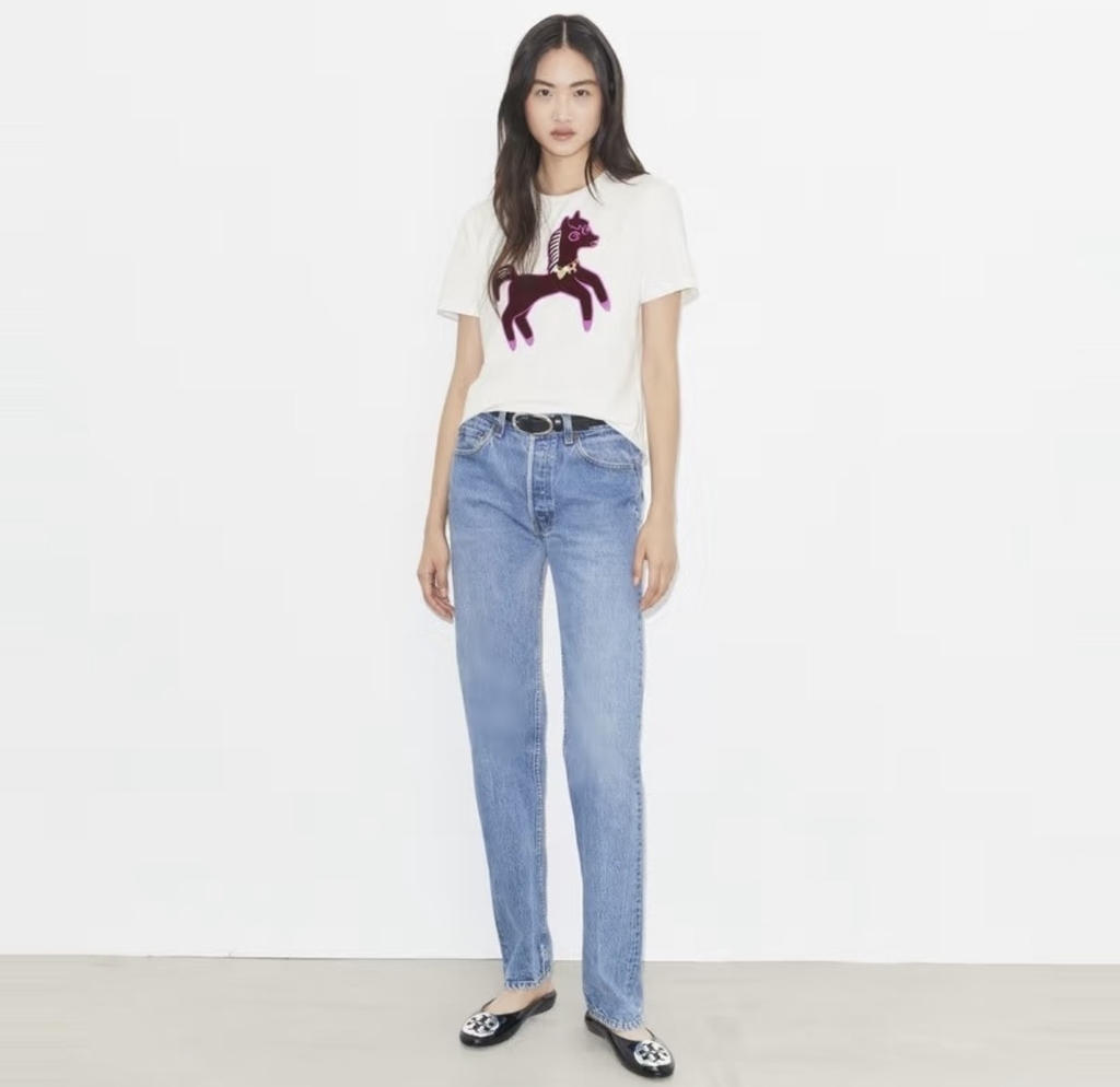Áo thun cotton Pony