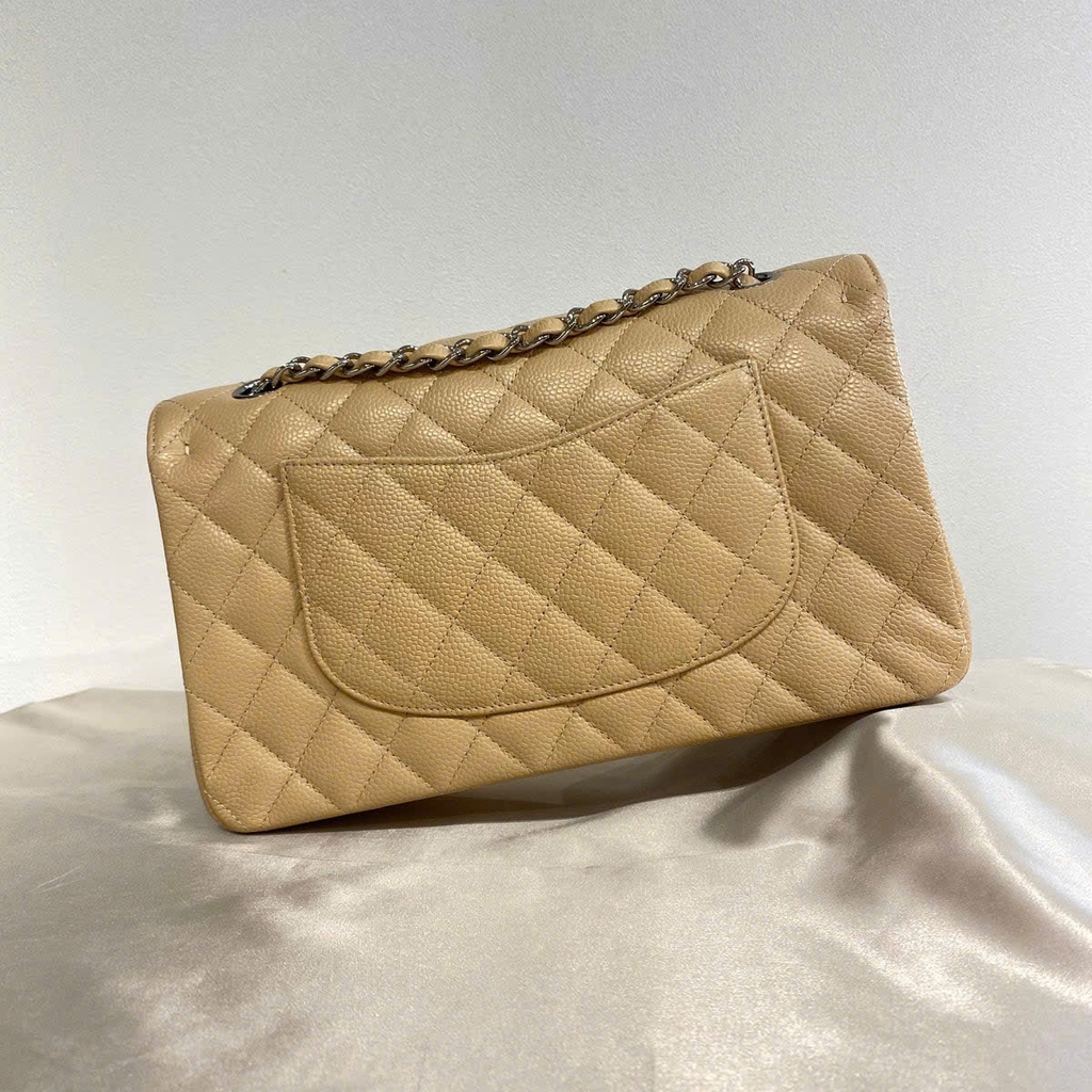 Chanel Classic Medium Flap Beige Caviar