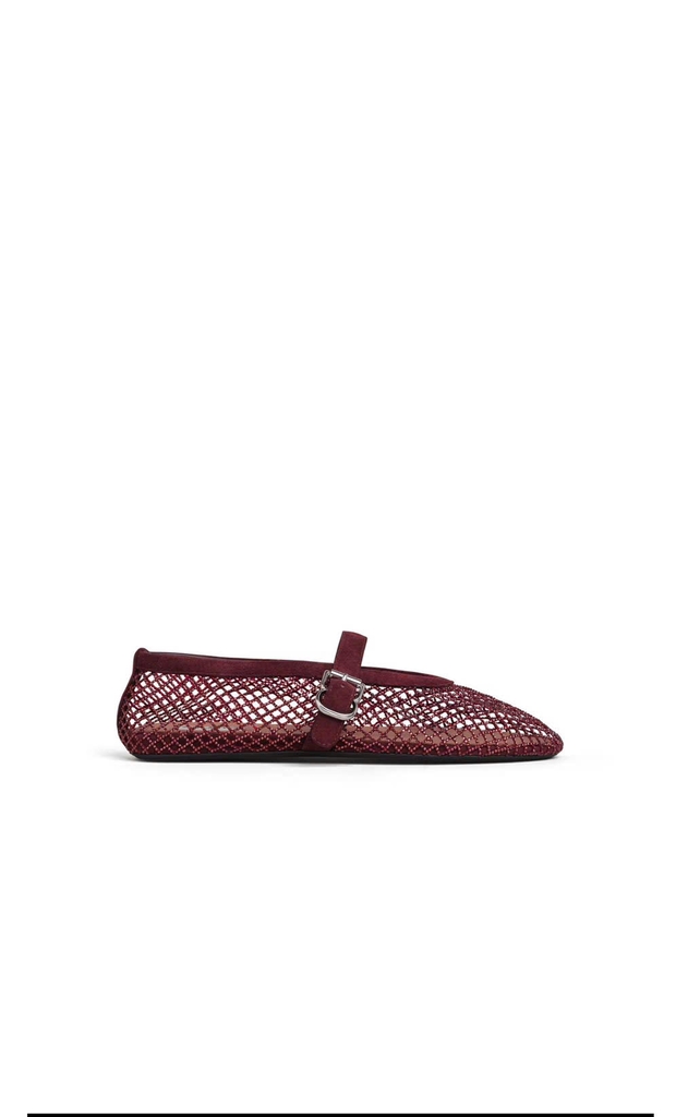 Giày ALAIA Beaded mesh Ballerinas Flats - Bản bling