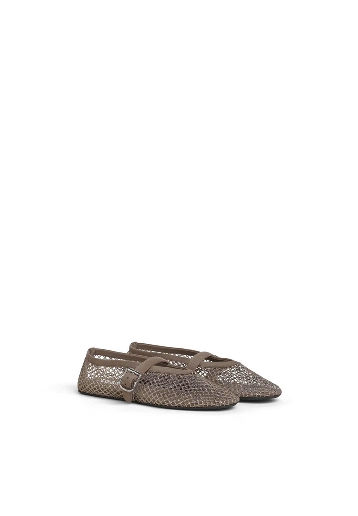 Giày ALAIA Beaded mesh Ballerinas Flats - Bản bling
