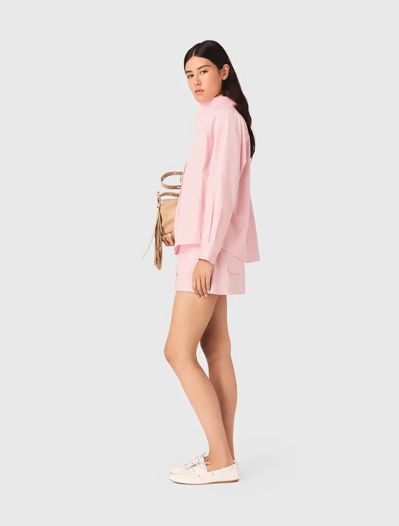Set Áo sơ mi kèm khăn có thể tháo rời + Quần short cotton