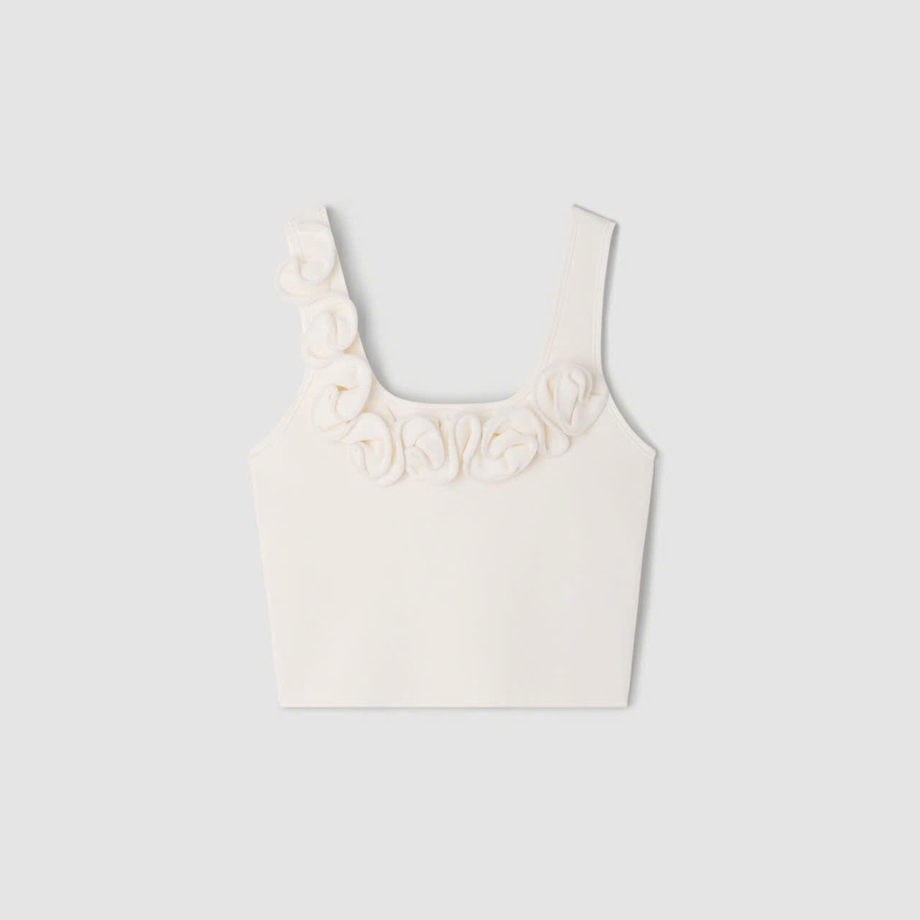 ÁO CROPTOP DỆT KIM HỌA TIẾT HOA
