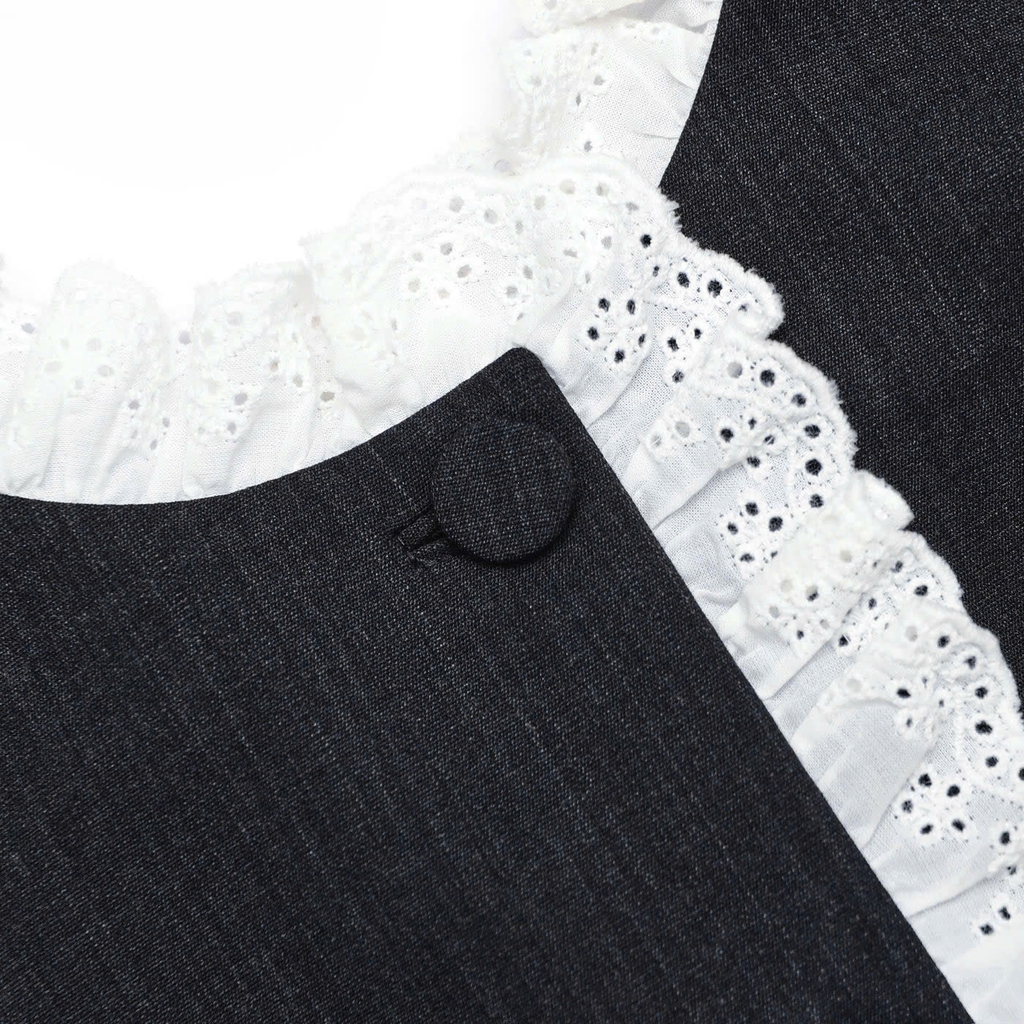 VÁY NGẮN XẾP LY BẰNG VẢI COTTON MÀU XÁM