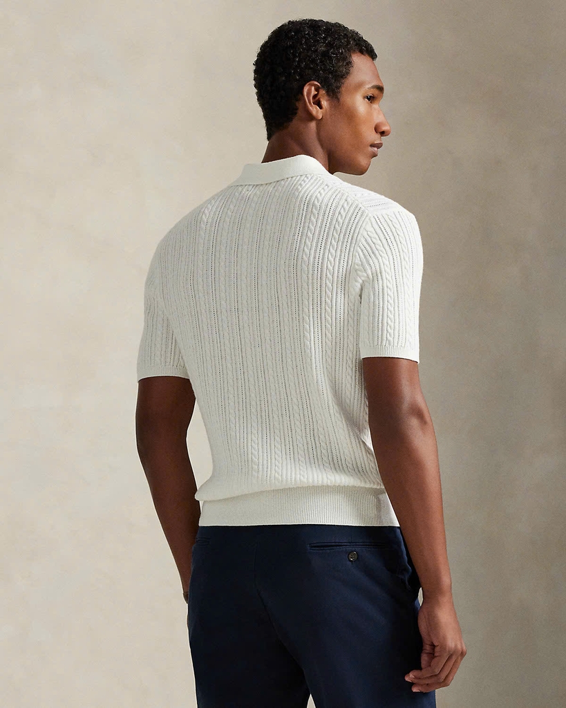 Áo len  bằng cotton dệt kim kiểu cáp