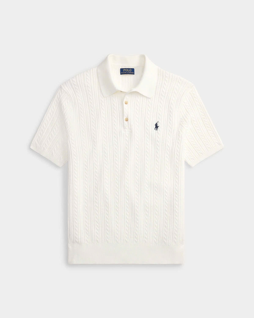 Áo len  bằng cotton dệt kim kiểu cáp