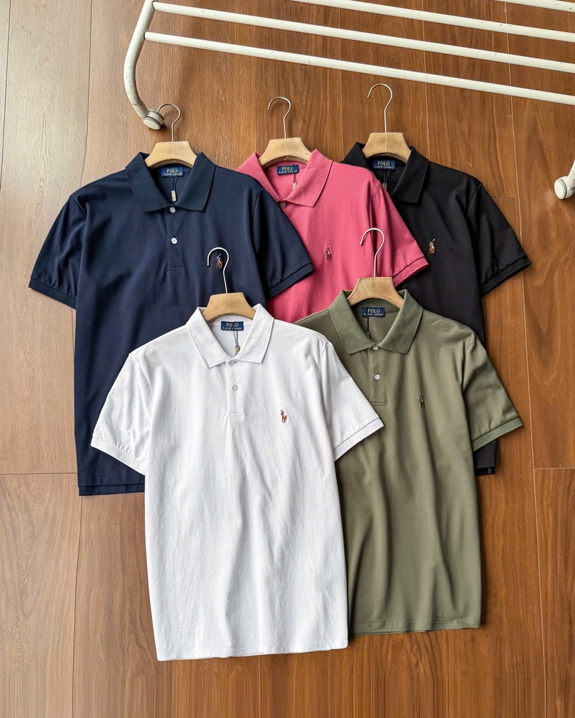 Áo nam Polo RL cổ bẻ logo thêu màu