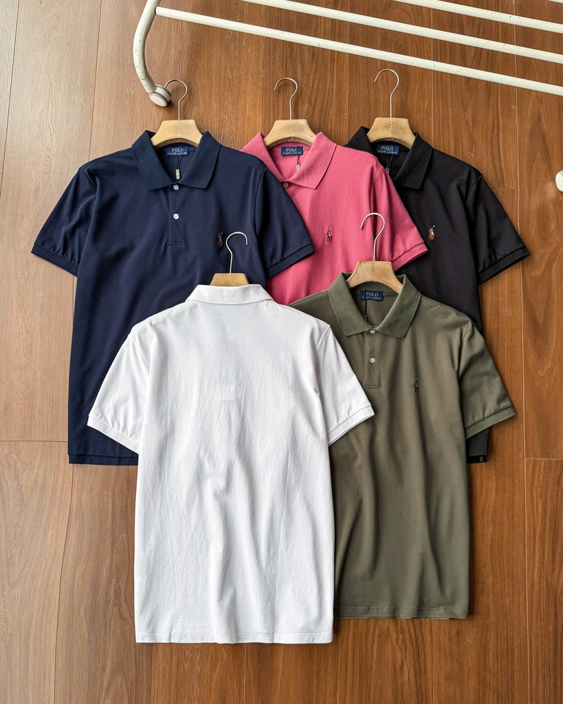 Áo nam Polo RL cổ bẻ logo thêu màu