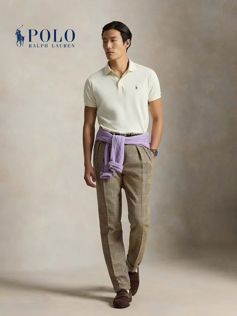 Áo nam Polo RL cổ bẻ logo thêu màu