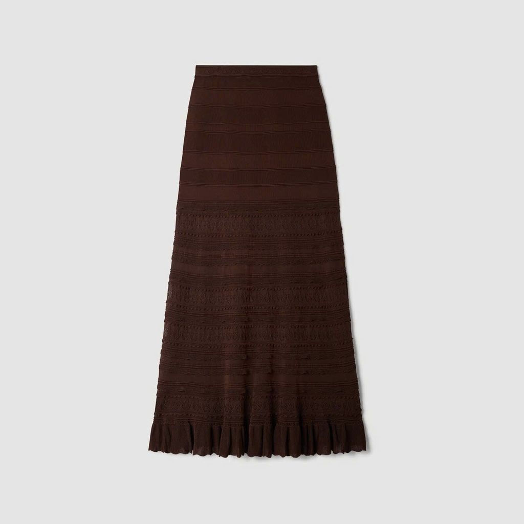 ÁO CROPTOP DỆT KIM POINTELLE/CHÂN VÁY MAXI DỆT KIM POINTELLE