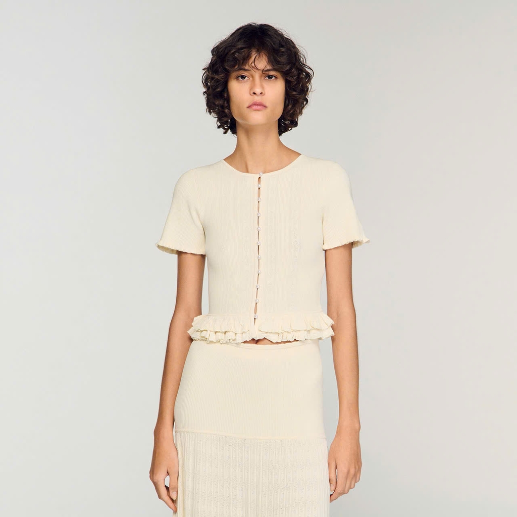 ÁO KHOÁC CARDIGAN DỆT KIM XẾP NẾP