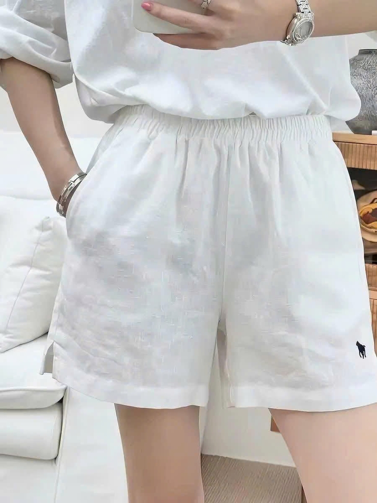 Quần short Polo RL linen cạp chun 4 màu