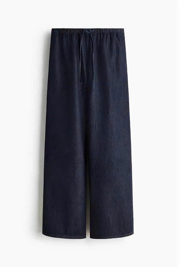 Quần suông denim HM cạp chun
