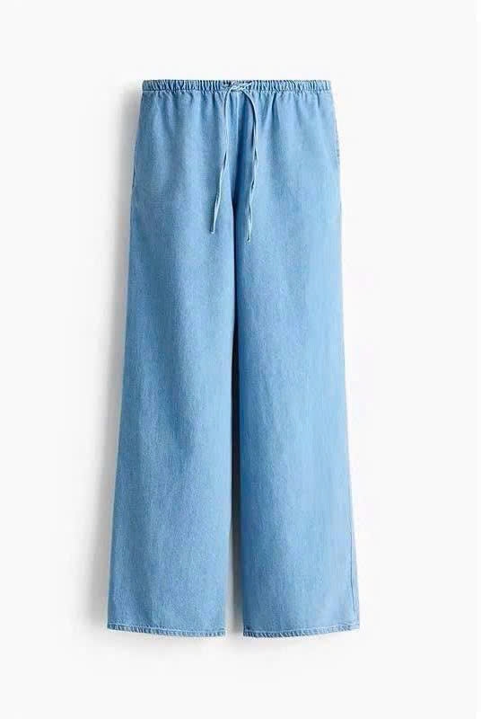 Quần suông denim HM cạp chun