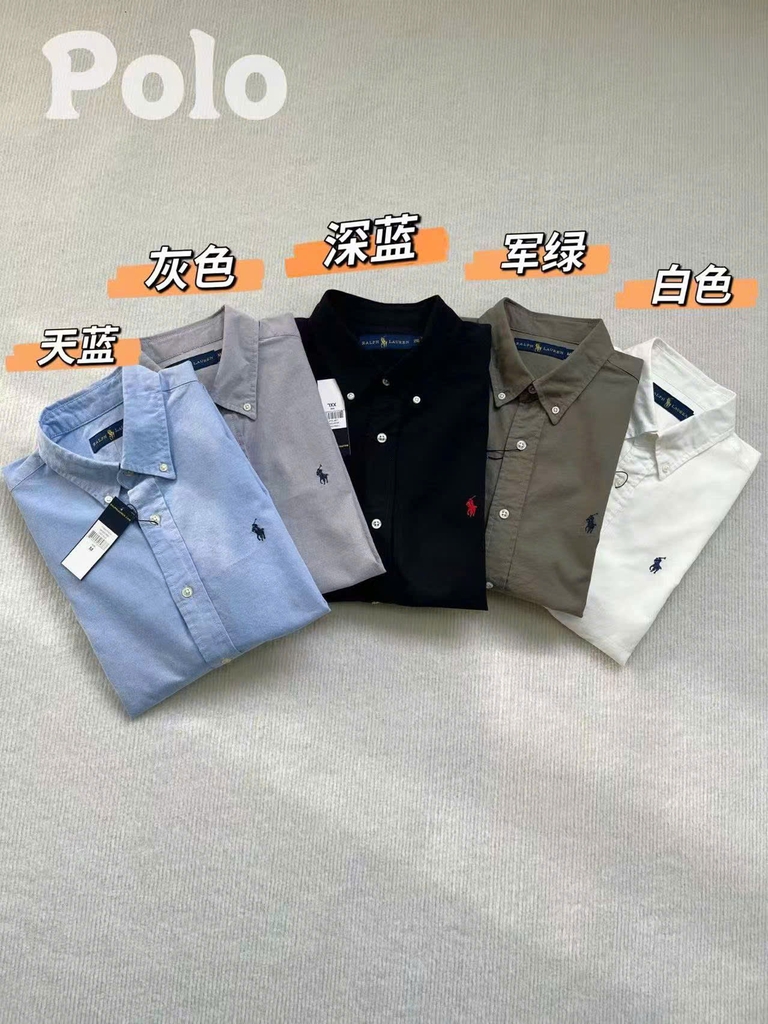 Sơ mi nam Polo RL ngắn tay 100% COTTON 5 màu