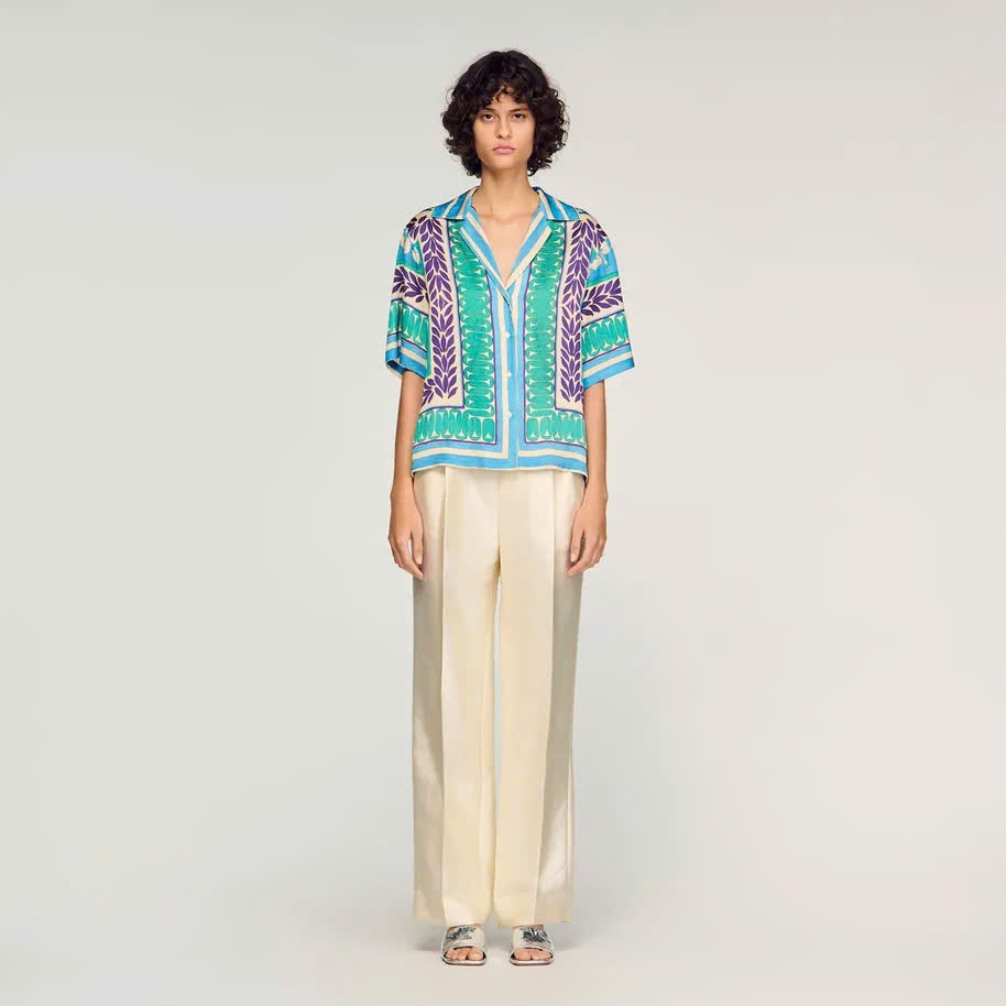 Áo sơ mi in hoạ tiết floral
