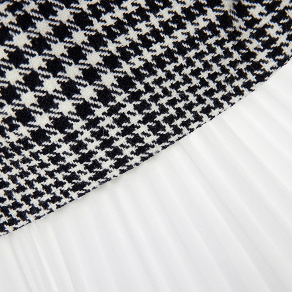 Đầm ngắn họa tiết Houndstooth