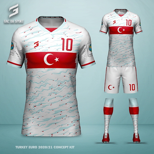 Quần áo bóng đá thiết kế Thổ Nhĩ Kỳ Euro 2021