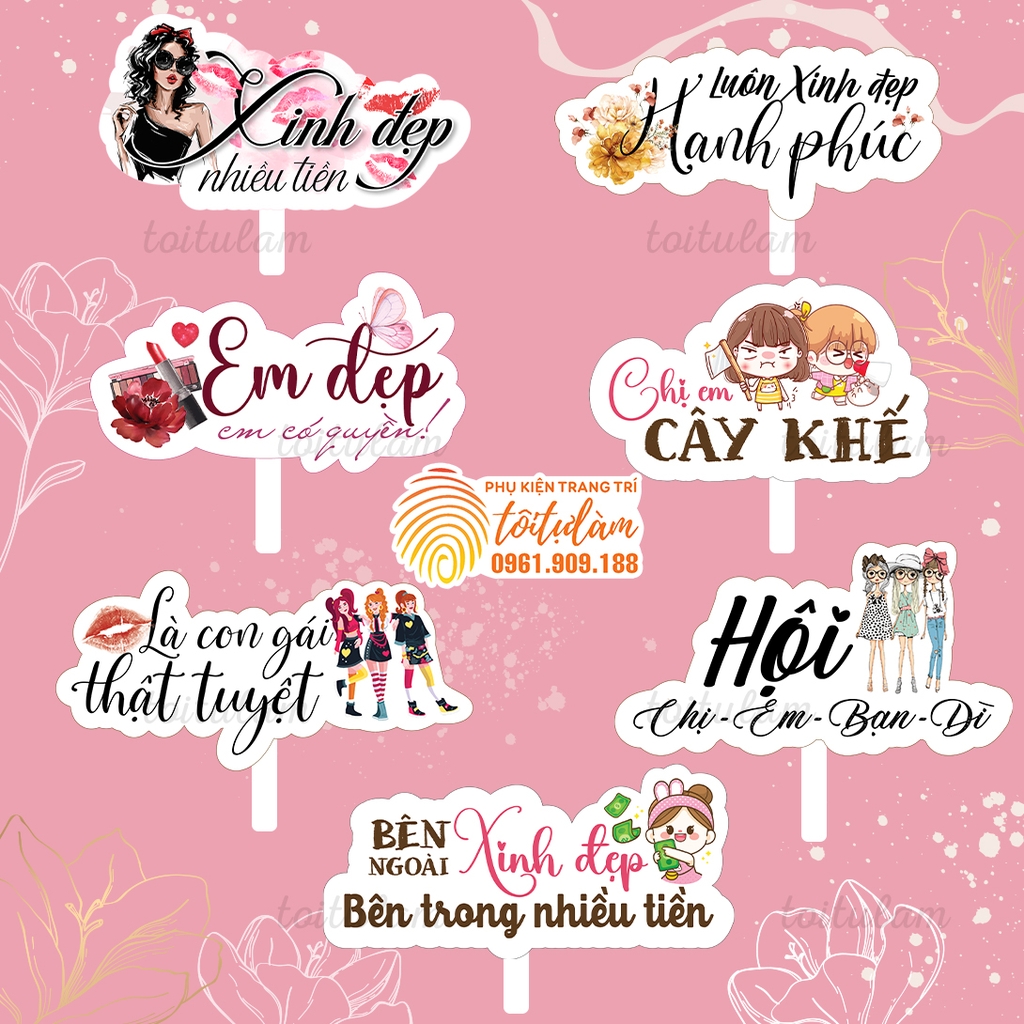 TRANG TRÍ 20/10 - Hashtag 20/10- hashtag cầm tay ngày Phụ Nữ Việt Nam M4