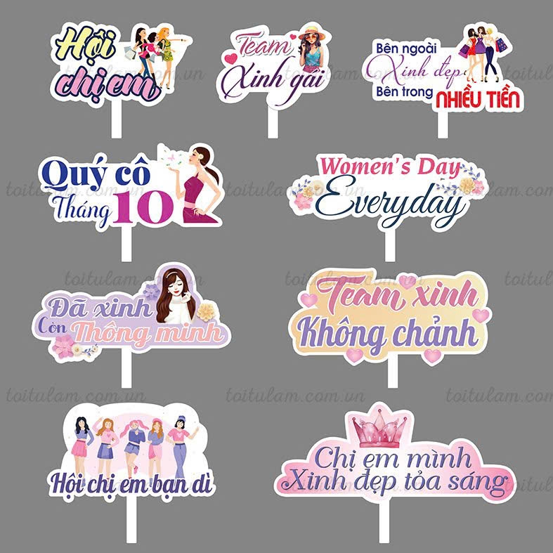TRANG TRÍ 20/10 - Hashtag 20/10- hashtag cầm tay ngày Phụ Nữ Việt Nam M5