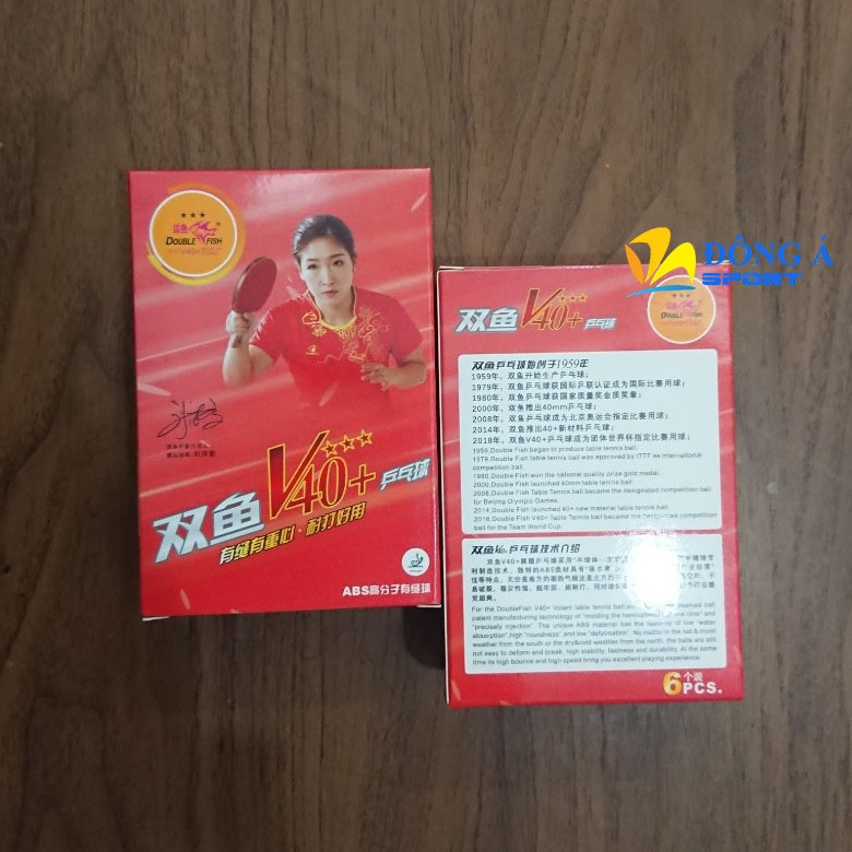 Hộp quả bóng bàn Double Fish V40+