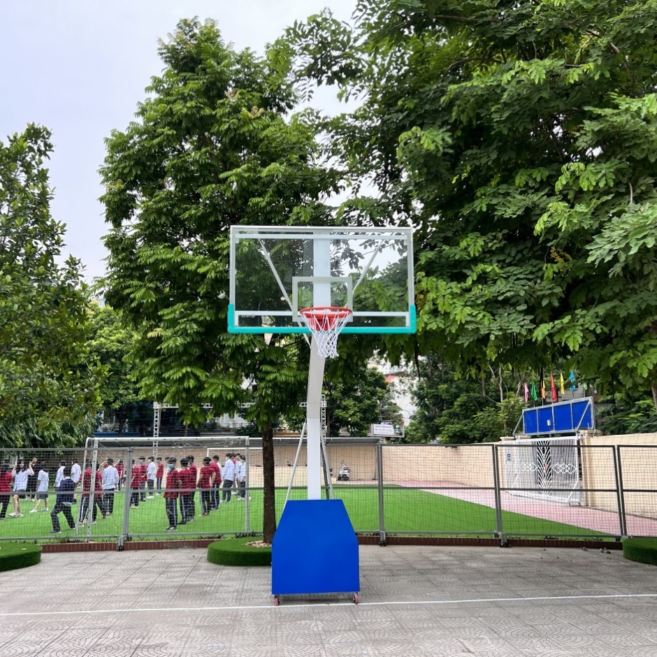 Trụ bóng rổ di động kính cường lực DA-07 chuẩn thi đấu
