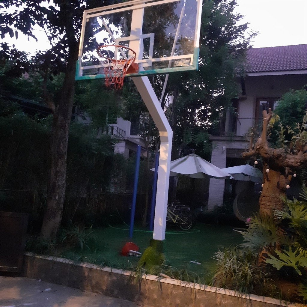 Trụ bóng rổ cố định bảng kính cường lực DA-03