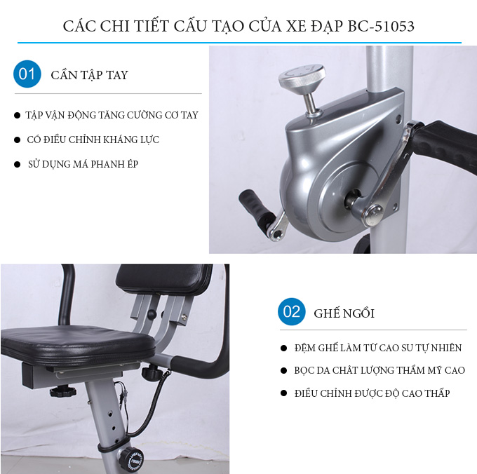 Xe đạp phục hồi chức năng BC51053