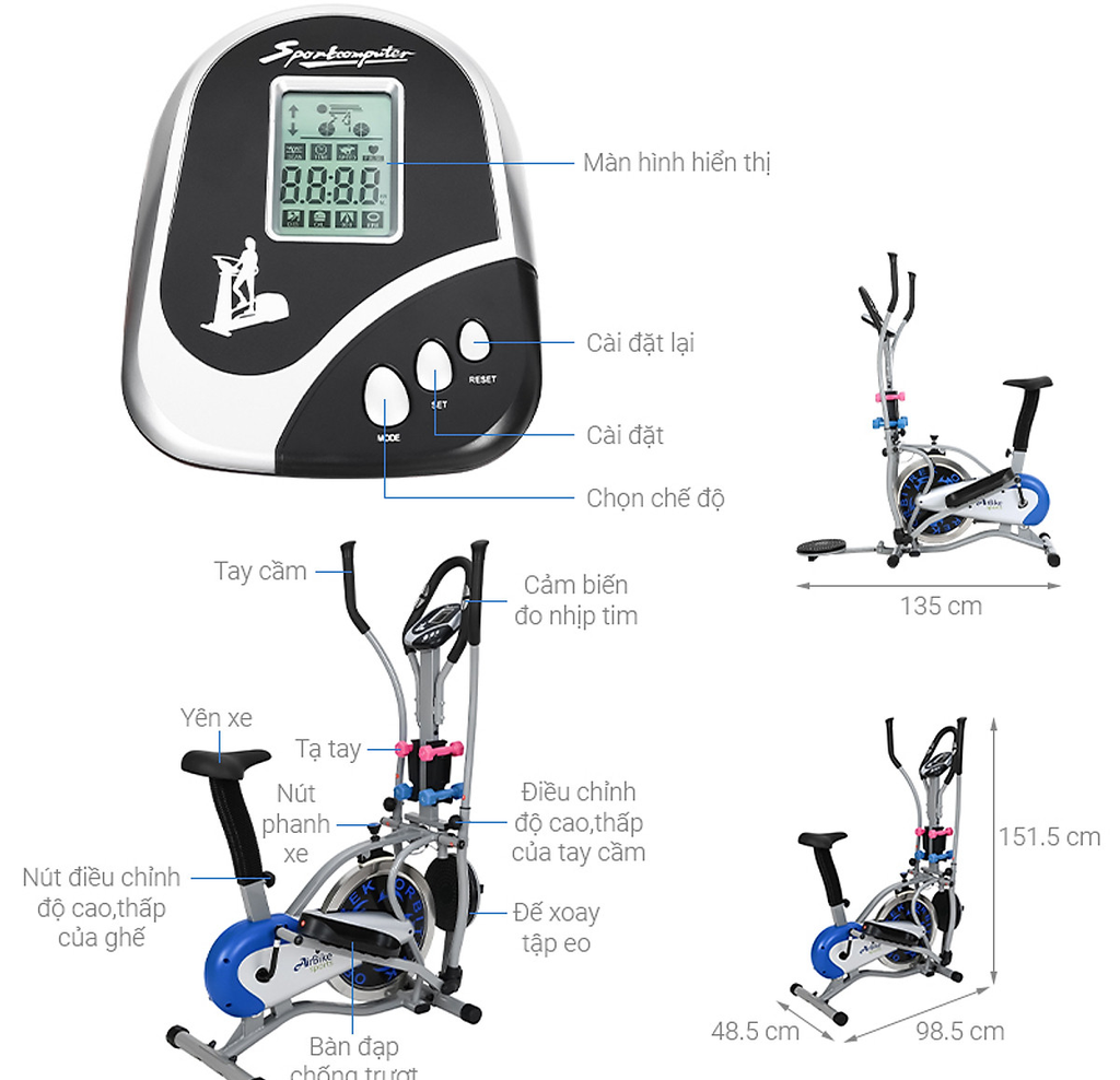 Xe đạp tập thể dục Orbitreck Elite 2085