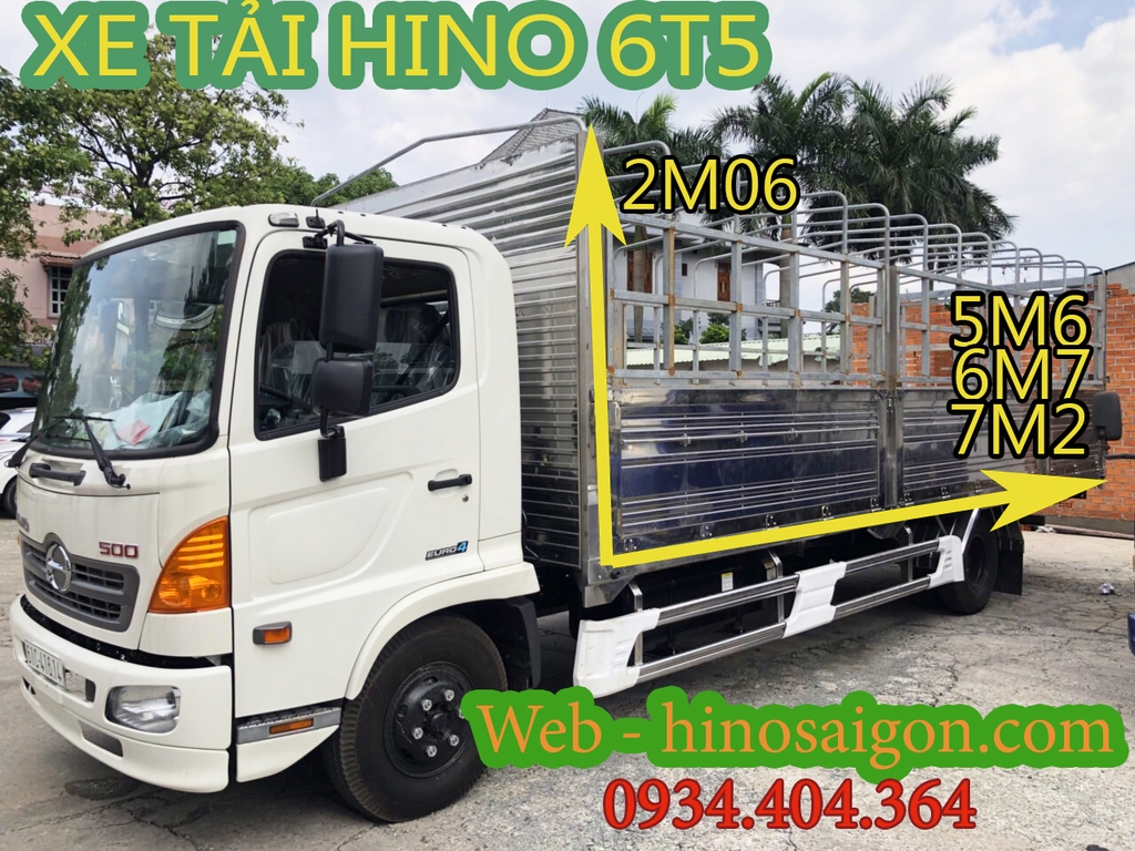 Xe tải Hino 6 tấn rưỡi – Hino 6,5 tấn FC đời 2021 giá tốt nhất thị trường