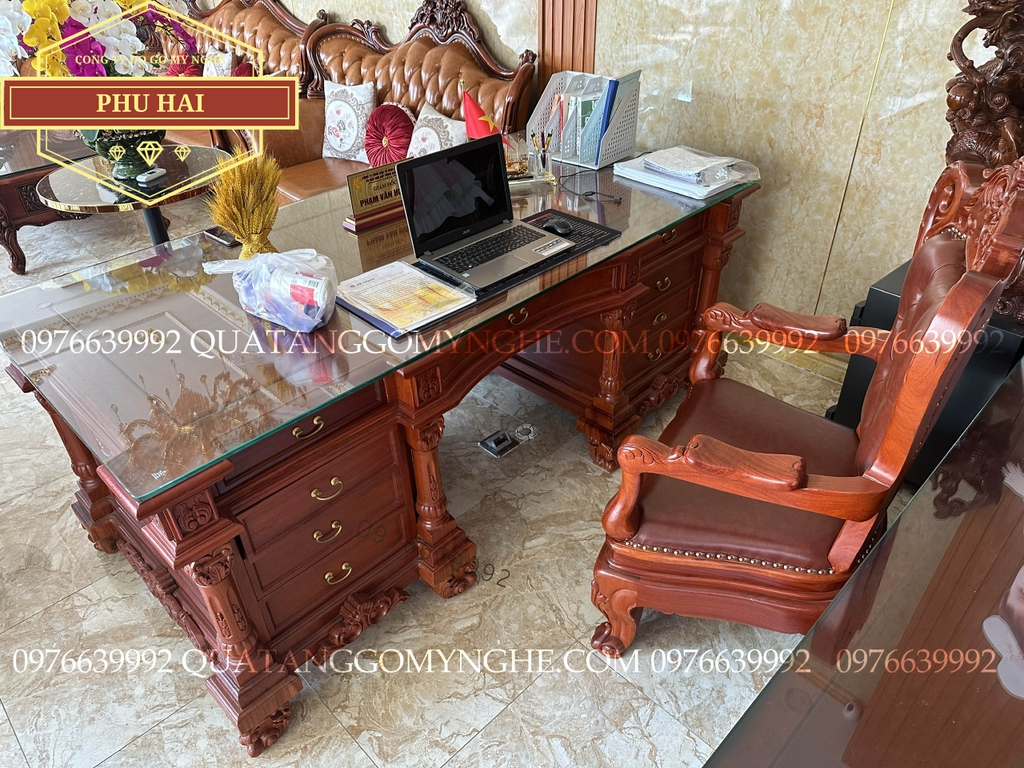 Ghế Giám Đốc Gỗ Bọc Da Cao Cấp