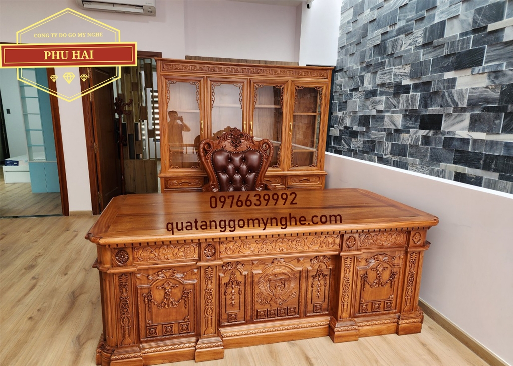 Bàn làm việc giám đốc gỗ tự nhiên