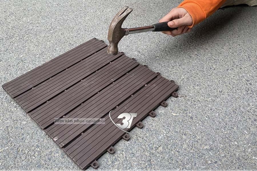 Sàn Nhựa Nguyên Khối Ngoài Trời 3T