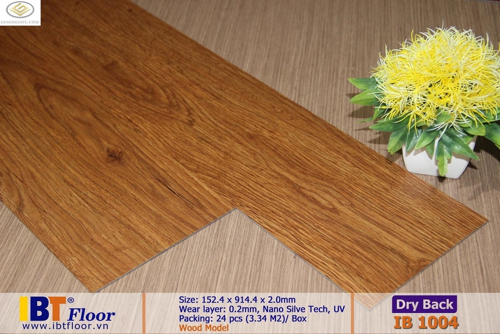 Sàn Nhựa Dán Keo Vân Gỗ IB1004