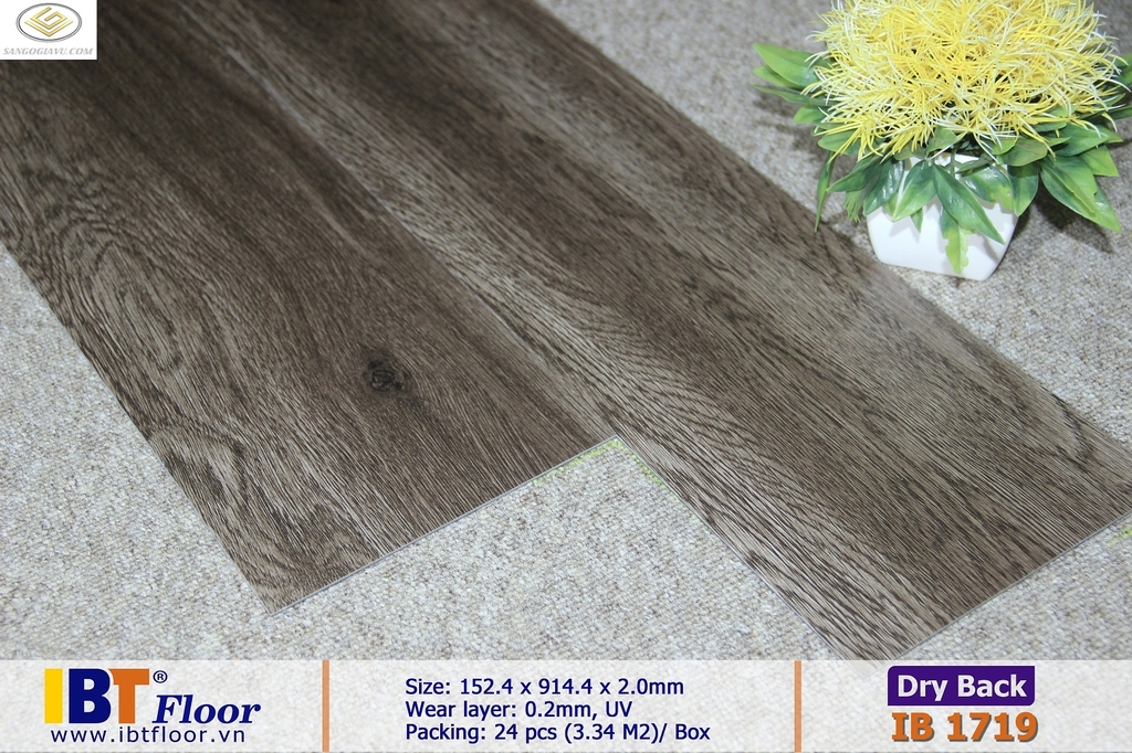 Sàn Nhựa Dán Keo Vân Gỗ IB1719