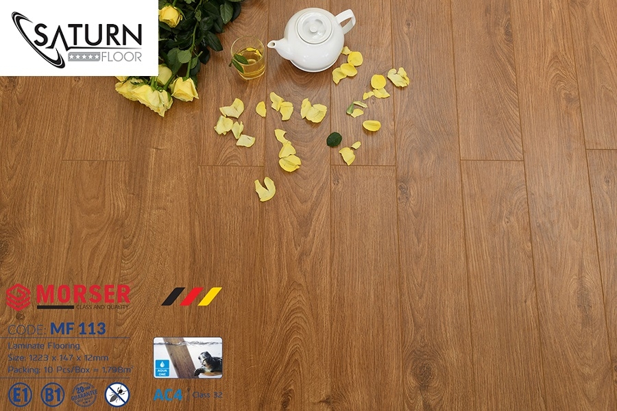 Sàn Gỗ Morser Cốt Trắng 12mm MF113