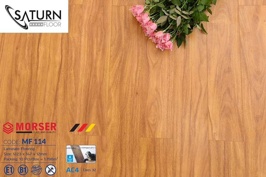 Sàn Gỗ Morser Cốt Trắng 12mm MF114