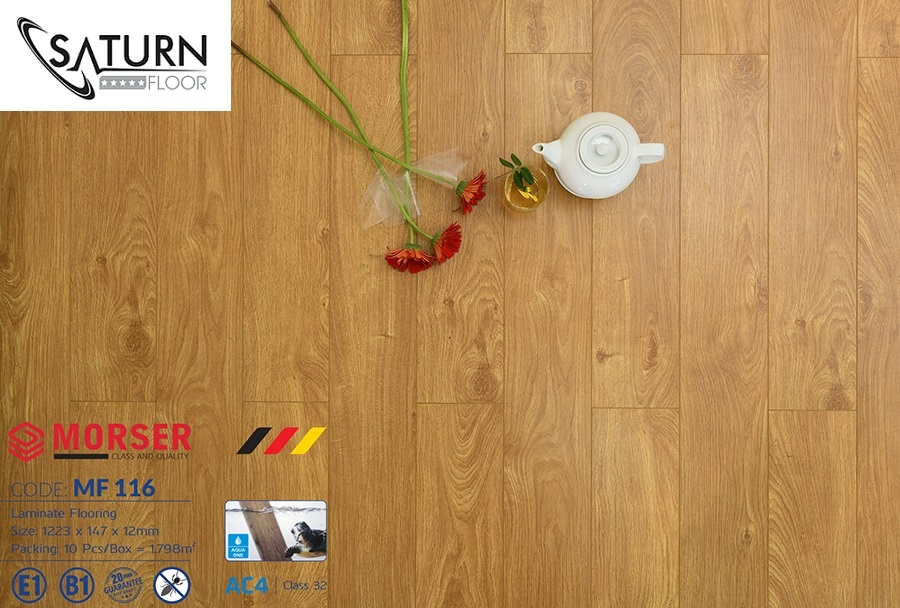 Sàn Gỗ Morser Cốt Trắng 12mm MF116