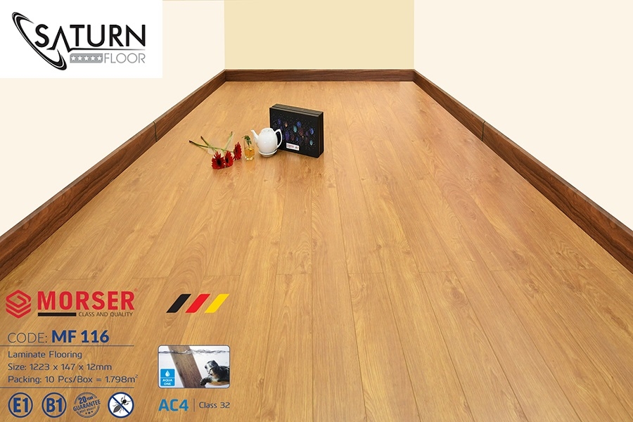 Sàn Gỗ Morser Cốt Trắng 12mm MF116