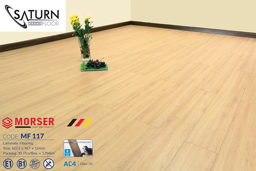 Sàn Gỗ Morser Cốt Trắng 12mm MF117