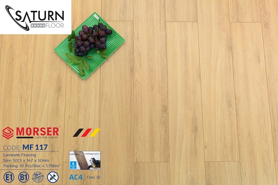Sàn Gỗ Morser Cốt Trắng 12mm MF117