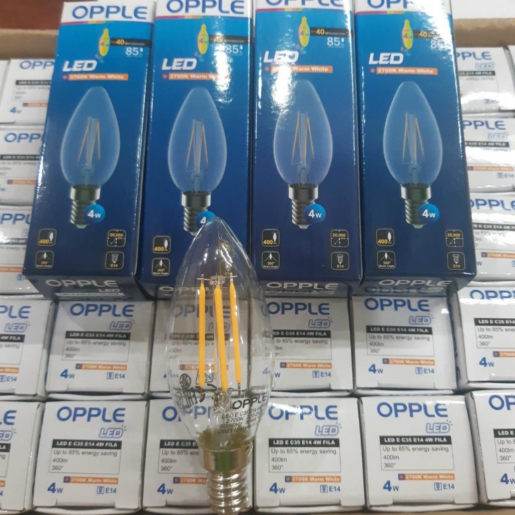 Bóng Đèn OPPLE LED Fila Ecomax C35 E14 - Hiệu Ứng Ánh Sáng Như Bóng Sợi Đốt, Tiết Kiệm Năng Lượng