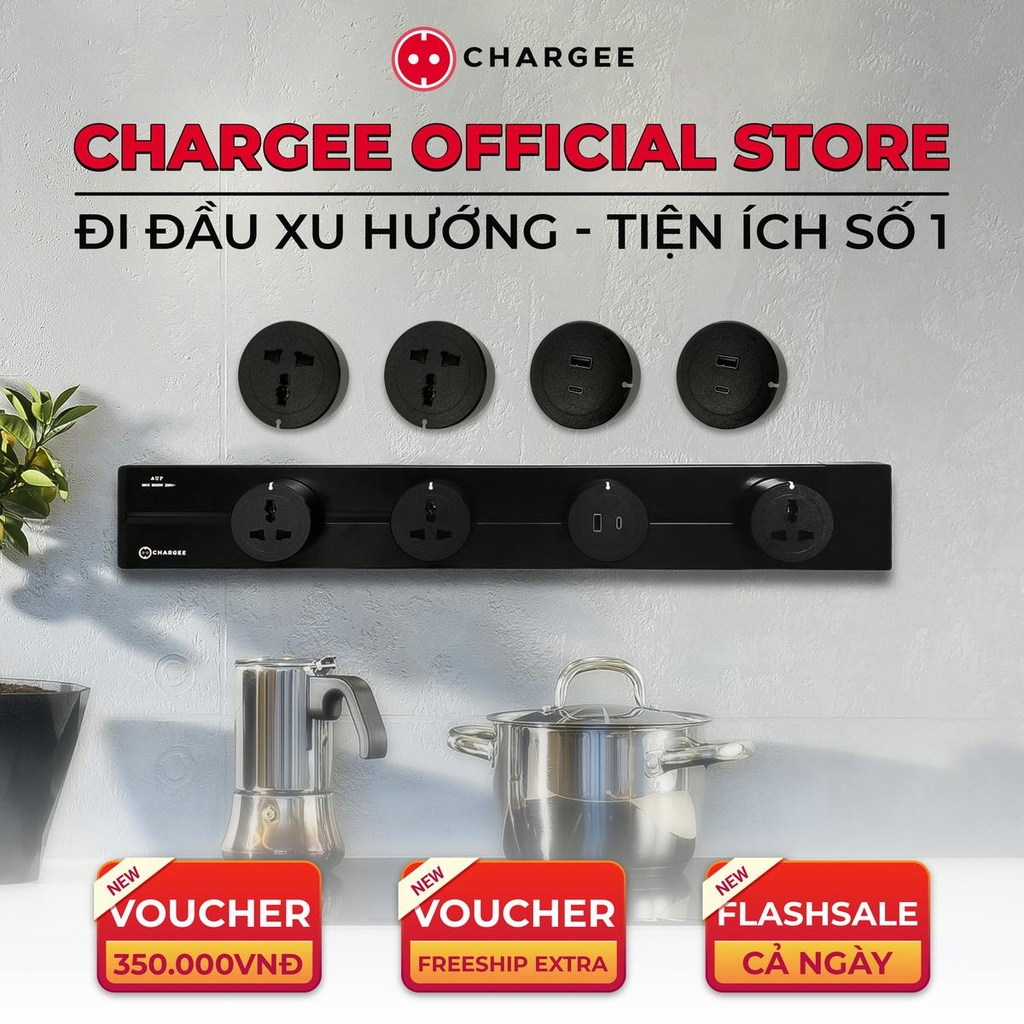 Ổ cắm cài thanh ray Type C & USB CHARGEE S2 250V/13A