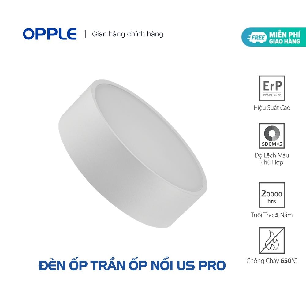Đèn Opple Ốp Nổi Tròn US Pro SM Vỏ Trắng - Hiệu Suất Ánh Sáng Cao - Tiết Kiệm Năng Lượng