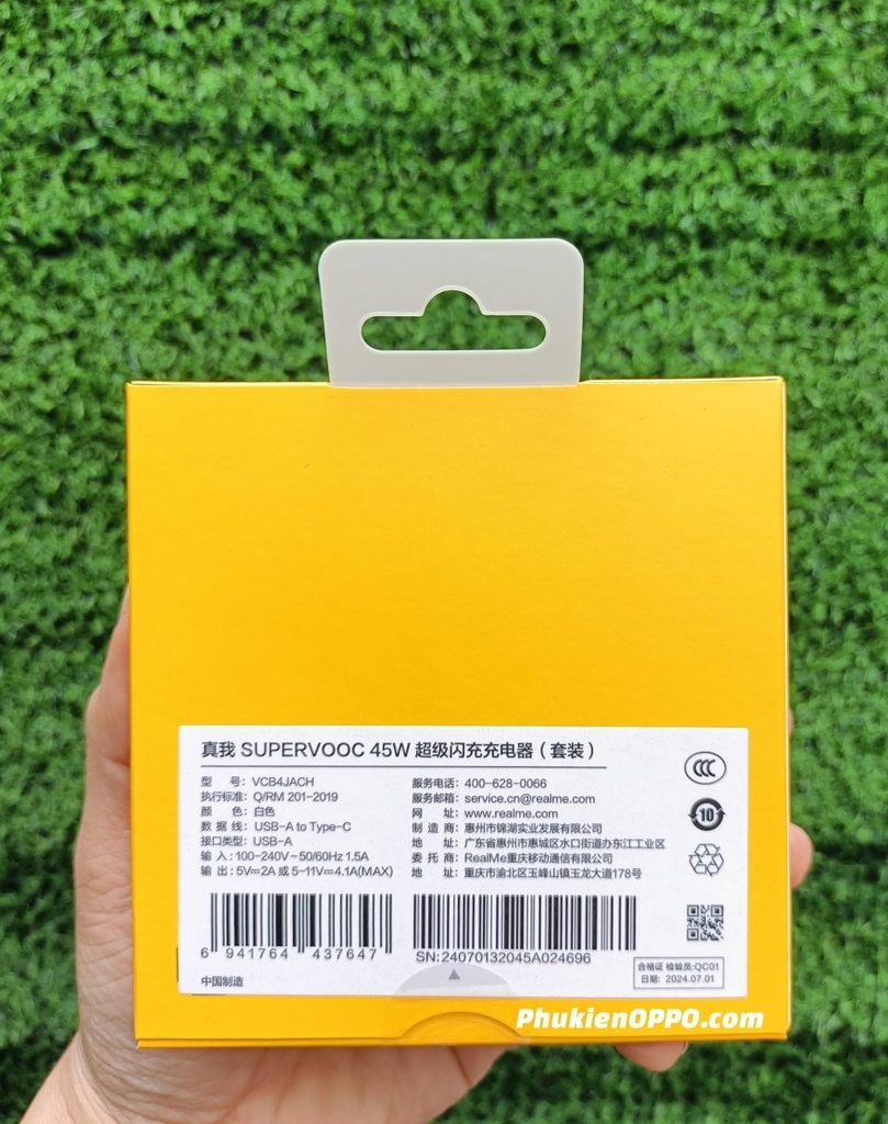 Bộ sạc siêu nhanh SuperVOOC 45W cho OPPO Reno12 F 5G / Reno12 F - Chính Hãng