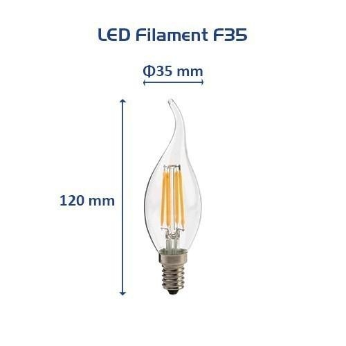Bóng Đèn OPPLE LED Fila Ecomax F35 E14 - Hiệu Ứng Ánh Sáng Như Bóng Sợi Đốt, Tiết Kiệm Năng Lượng