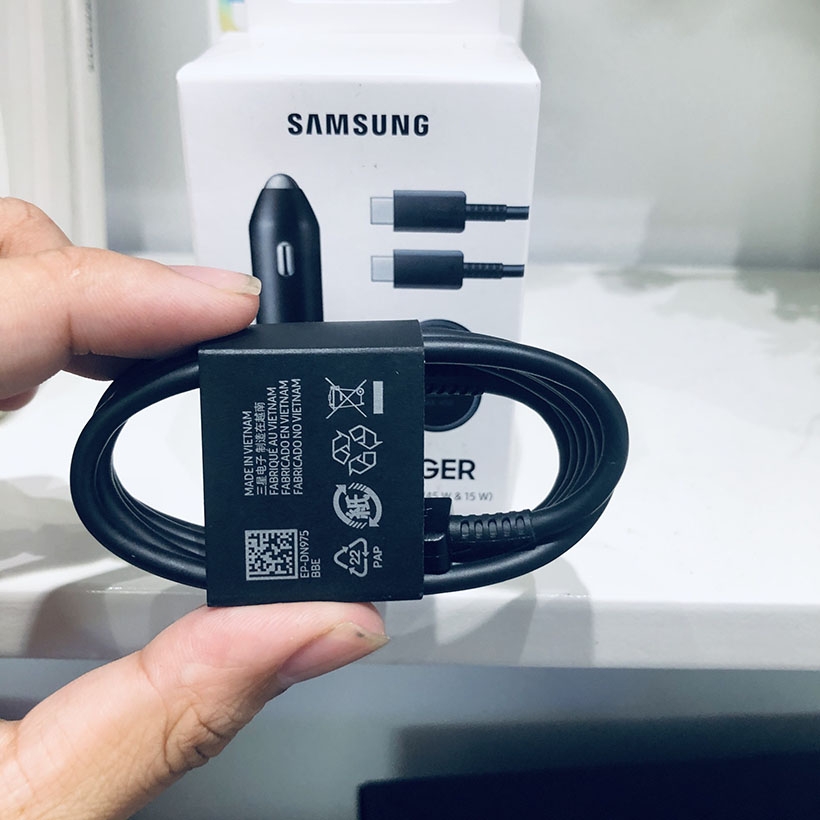 Tẩu sạc xe hơi 45w Samsung EP-L5300XBEGWW (Super Fast Dual) - Fullbox - Chính Hãng